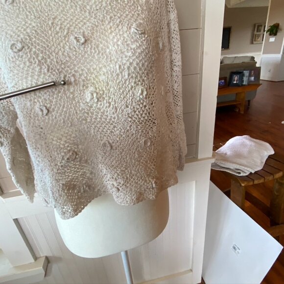 Vintage Magnolia Pearl Crocheted Crop Top S/M - Picture 11 of 12